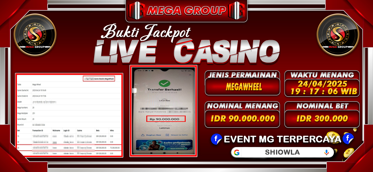 Bukti JP situs Shiowla hari Jumat, 25 April 2025