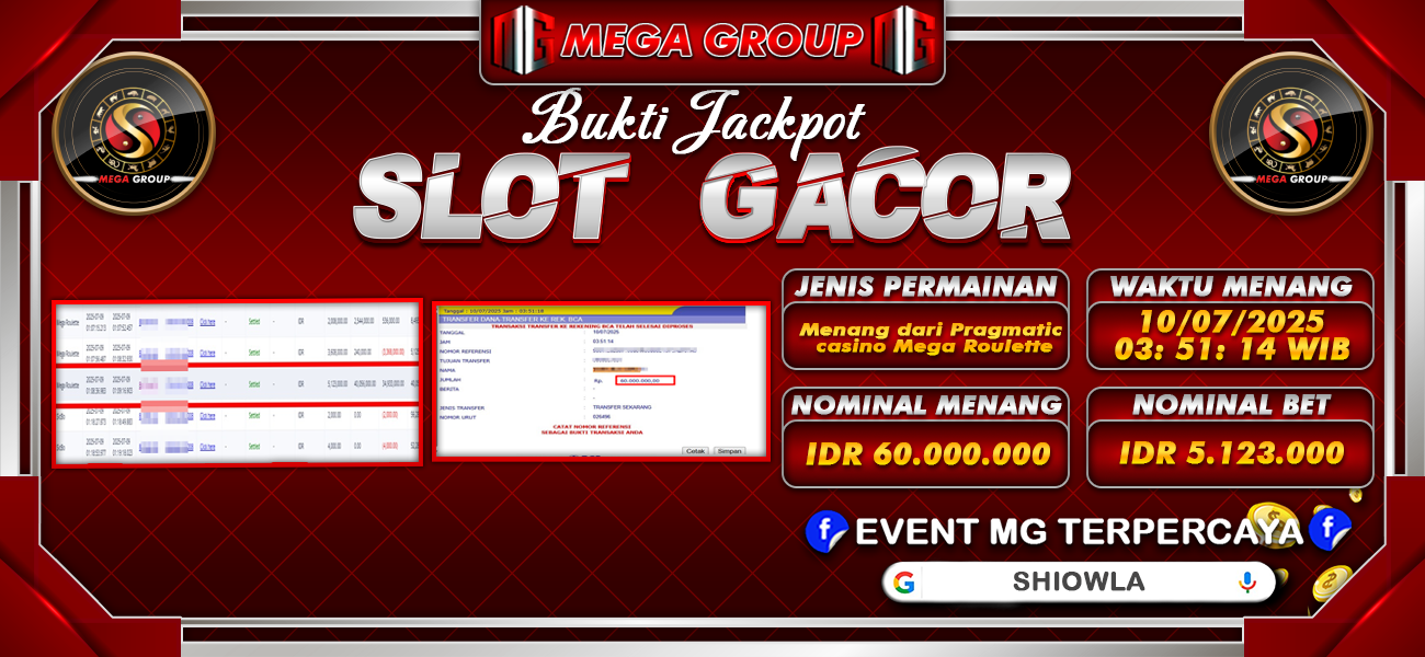 Bukti JP situs Shiowla hari Kamis, 10 Juli 2025