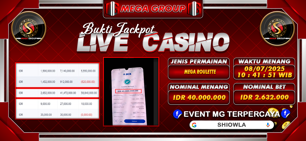 Bukti JP situs Shiowla hari Rabu, 09 Juli 2025