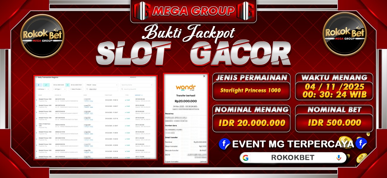 Bukti JP situs Rokokbet hari Selasa, 04 November 2025