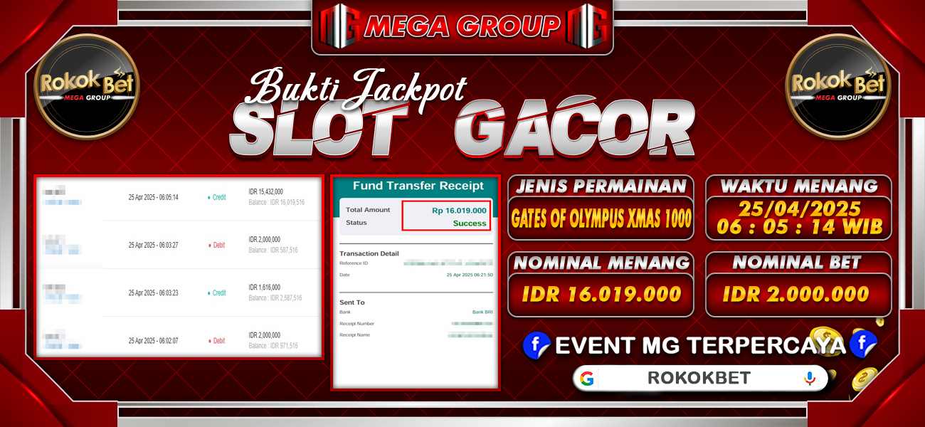 Bukti JP situs Rokokbet hari Jumat, 25 April 2025