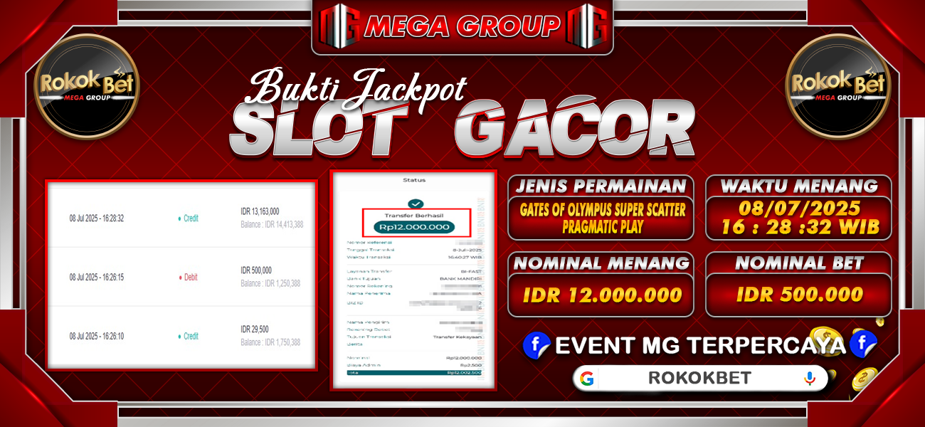 Bukti JP situs Rokokbet hari Selasa, 08 Juli 2025