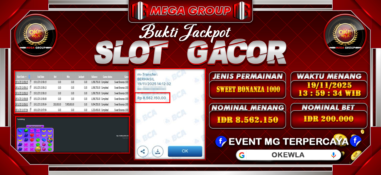 Bukti JP situs Okewla hari Rabu, 19 November 2025