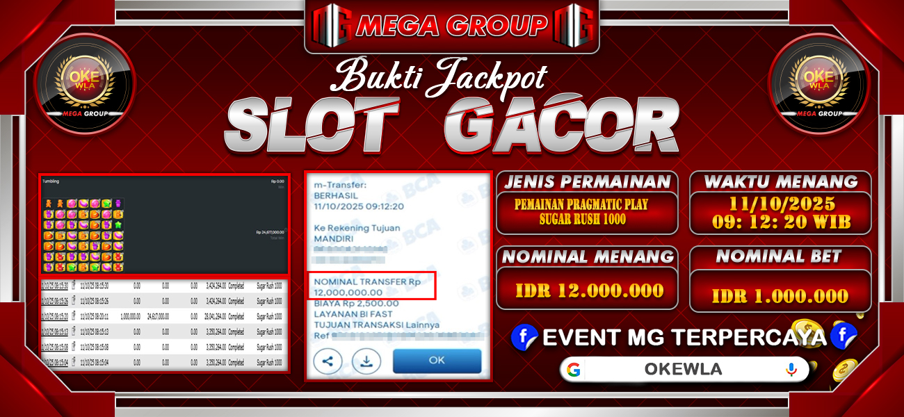 Bukti JP situs Okewla hari Sabtu, 11 Oktober 2025