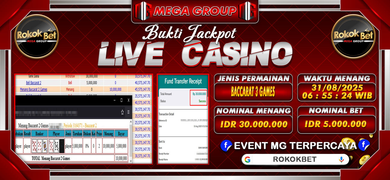Bukti JP situs Rokokbet hari Minggu, 31 Agustus 2025