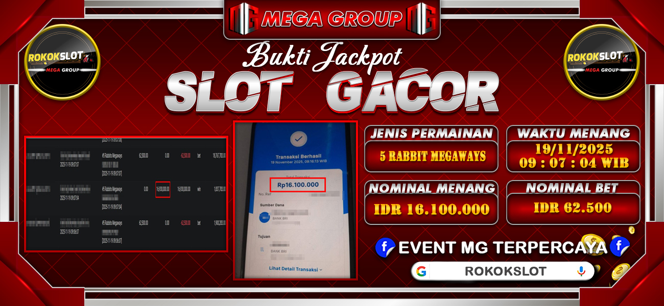 Bukti JP situs Rokokslot hari Rabu, 19 November 2025