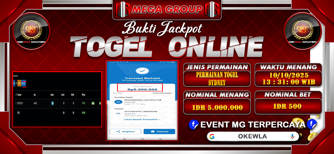 Bukti JP situs Okewla hari Jumat, 10 Oktober 2025