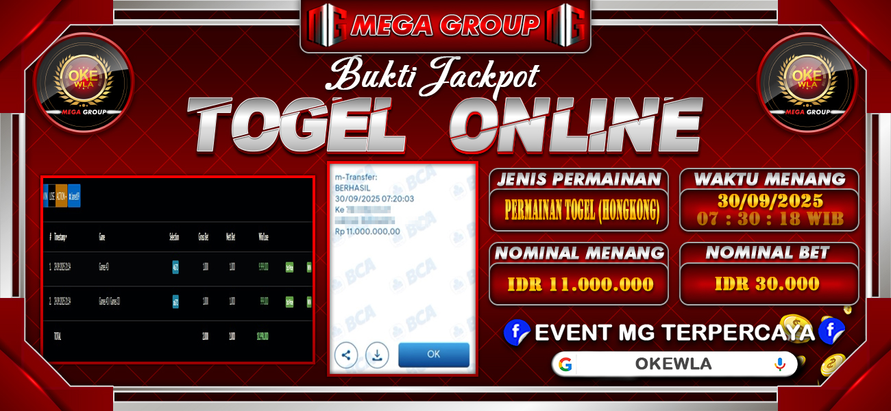 Bukti JP situs Okewla hari Minggu, 12 Oktober 2025
