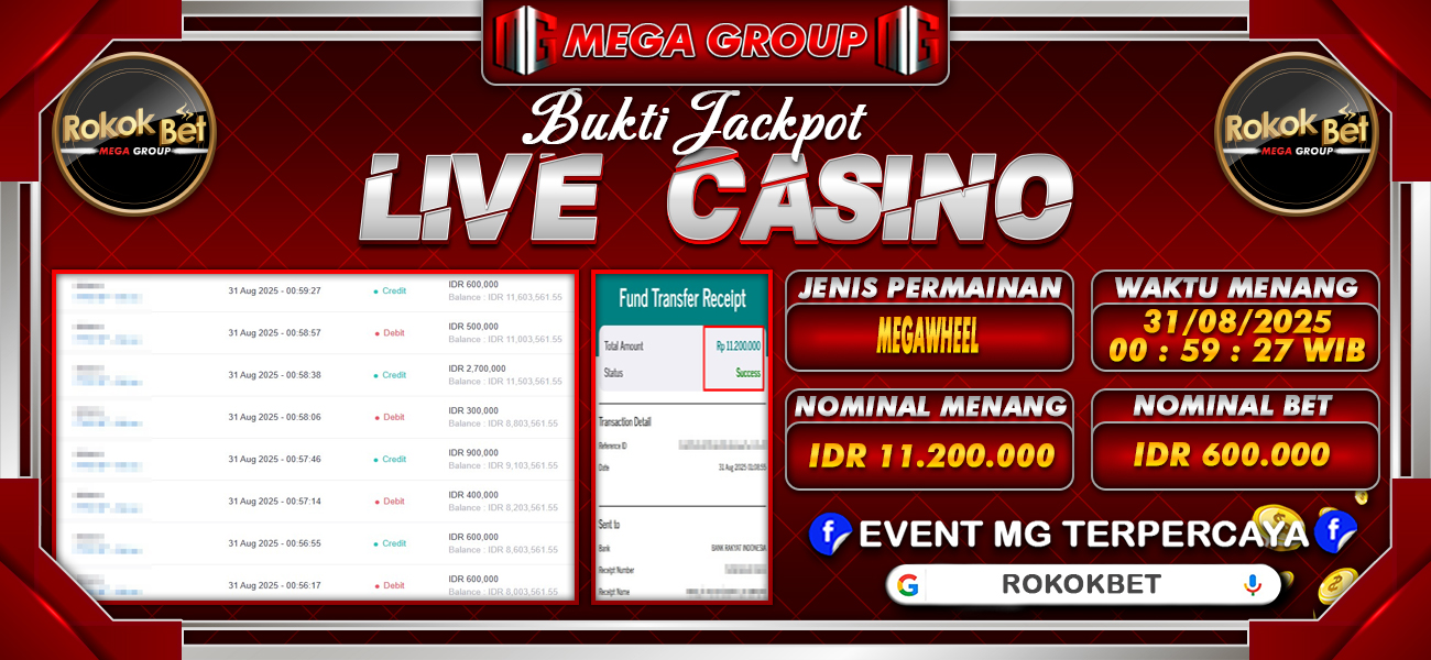 Bukti JP situs Rokokbet hari Minggu, 31 Agustus 2025