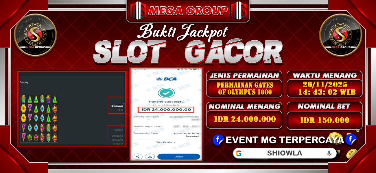 Bukti JP situs Shiowla hari Rabu, 26 November 2025